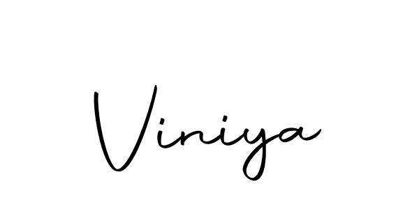 Design your own signature with our free online signature maker. With this signature software, you can create a handwritten (Autography-DOLnW) signature for name Viniya. Viniya signature style 10 images and pictures png