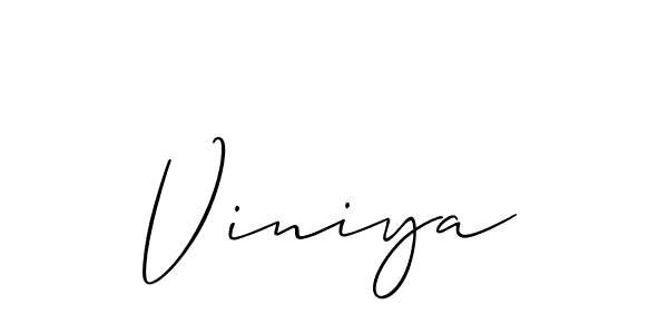 if you are searching for the best signature style for your name Viniya. so please give up your signature search. here we have designed multiple signature styles  using Allison_Script. Viniya signature style 2 images and pictures png