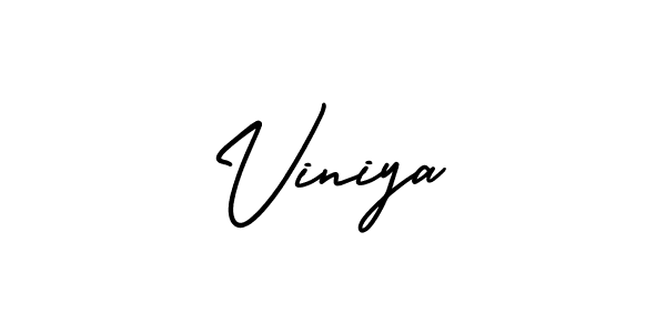 How to make Viniya signature? AmerikaSignatureDemo-Regular is a professional autograph style. Create handwritten signature for Viniya name. Viniya signature style 3 images and pictures png