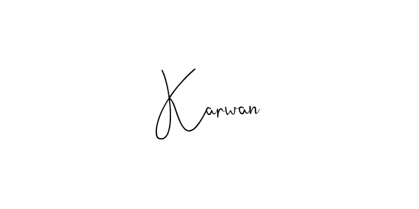 Karwan stylish signature style. Best Handwritten Sign (Andilay-7BmLP) for my name. Handwritten Signature Collection Ideas for my name Karwan. Karwan signature style 4 images and pictures png