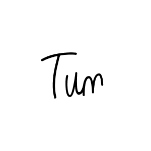 Design your own signature with our free online signature maker. With this signature software, you can create a handwritten (Angelique-Rose-font-FFP) signature for name Tun. Tun signature style 5 images and pictures png