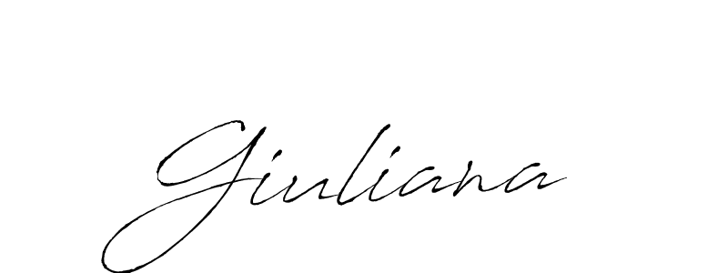 Design your own signature with our free online signature maker. With this signature software, you can create a handwritten (Antro_Vectra) signature for name Giuliana. Giuliana signature style 6 images and pictures png