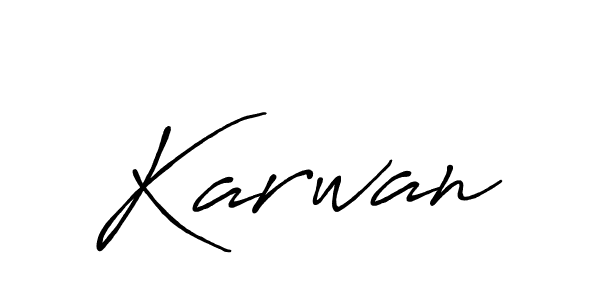 Design your own signature with our free online signature maker. With this signature software, you can create a handwritten (Antro_Vectra_Bolder) signature for name Karwan. Karwan signature style 7 images and pictures png