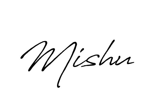 How to make Mishu signature? Antro_Vectra_Bolder is a professional autograph style. Create handwritten signature for Mishu name. Mishu signature style 7 images and pictures png