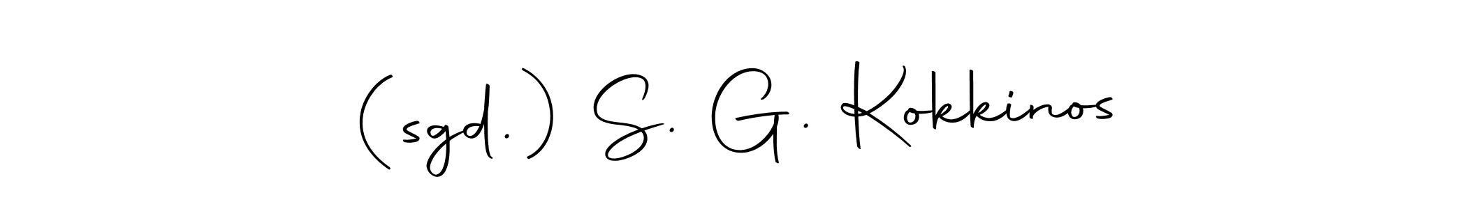 This is the best signature style for the (sgd.) S. G. Kokkinos name. Also you like these signature font (Autography-DOLnW). Mix name signature. (sgd.) S. G. Kokkinos signature style 10 images and pictures png