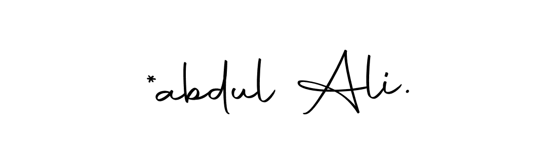 Create a beautiful signature design for name *abdul Ali.. With this signature (Autography-DOLnW) fonts, you can make a handwritten signature for free. *abdul Ali. signature style 10 images and pictures png