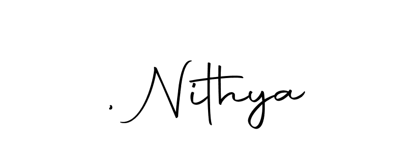 Make a beautiful signature design for name , Nithya. With this signature (Autography-DOLnW) style, you can create a handwritten signature for free. , Nithya signature style 10 images and pictures png