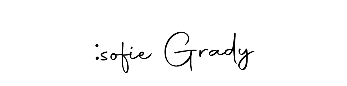 Also we have :sofie Grady name is the best signature style. Create professional handwritten signature collection using Autography-DOLnW autograph style. :sofie Grady signature style 10 images and pictures png