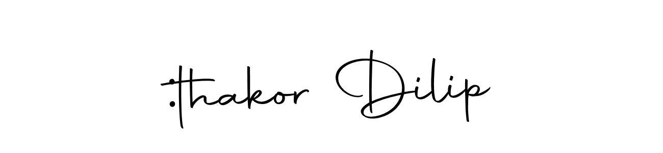 Design your own signature with our free online signature maker. With this signature software, you can create a handwritten (Autography-DOLnW) signature for name :thakor Dilip. :thakor Dilip signature style 10 images and pictures png