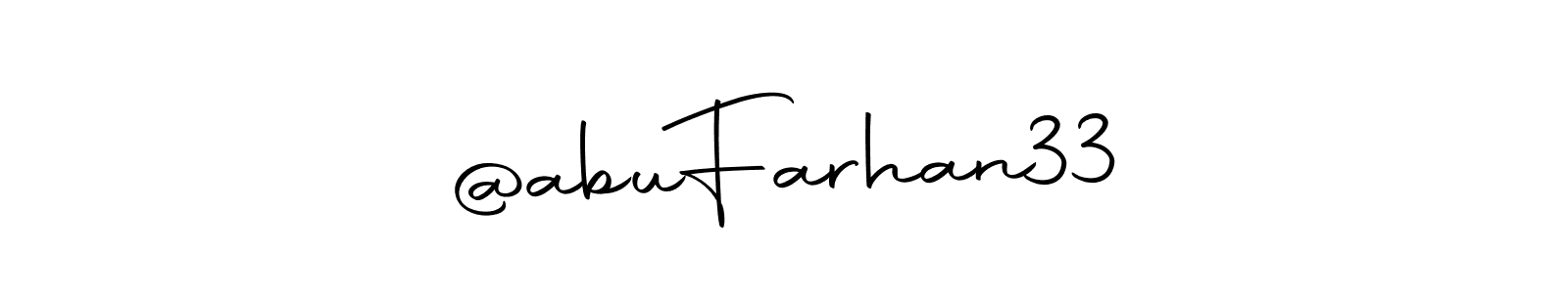 Make a beautiful signature design for name @abu  Farhan  33. With this signature (Autography-DOLnW) style, you can create a handwritten signature for free. @abu  Farhan  33 signature style 10 images and pictures png