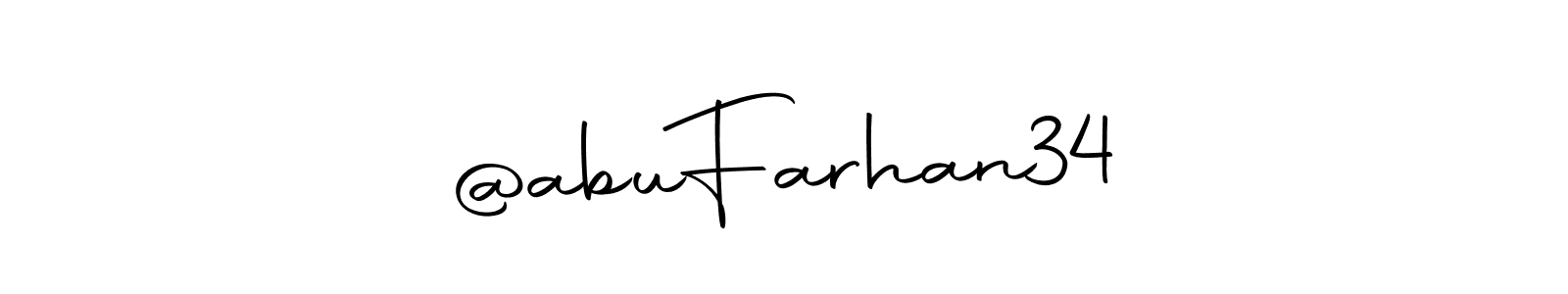 Use a signature maker to create a handwritten signature online. With this signature software, you can design (Autography-DOLnW) your own signature for name @abu  Farhan  34. @abu  Farhan  34 signature style 10 images and pictures png