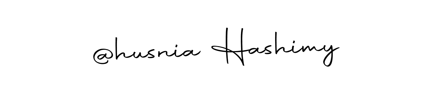 How to make @husnia Hashimy name signature. Use Autography-DOLnW style for creating short signs online. This is the latest handwritten sign. @husnia Hashimy signature style 10 images and pictures png