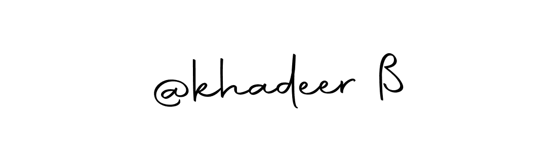 How to make @khadeer ß name signature. Use Autography-DOLnW style for creating short signs online. This is the latest handwritten sign. @khadeer ß signature style 10 images and pictures png