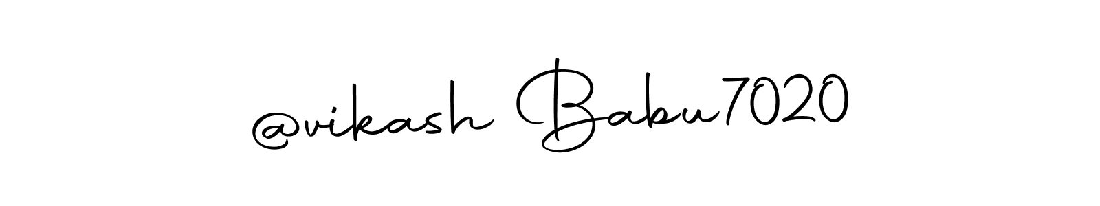 Create a beautiful signature design for name @vikash Babu7020. With this signature (Autography-DOLnW) fonts, you can make a handwritten signature for free. @vikash Babu7020 signature style 10 images and pictures png