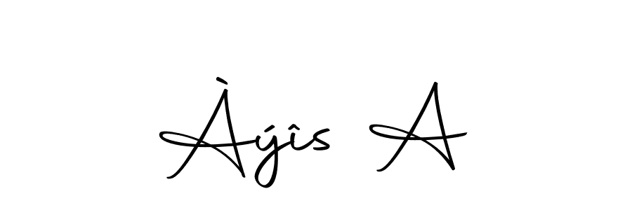 This is the best signature style for the Àýîs A name. Also you like these signature font (Autography-DOLnW). Mix name signature. Àýîs A signature style 10 images and pictures png