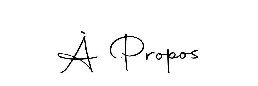 Create a beautiful signature design for name À Propos. With this signature (Autography-DOLnW) fonts, you can make a handwritten signature for free. À Propos signature style 10 images and pictures png