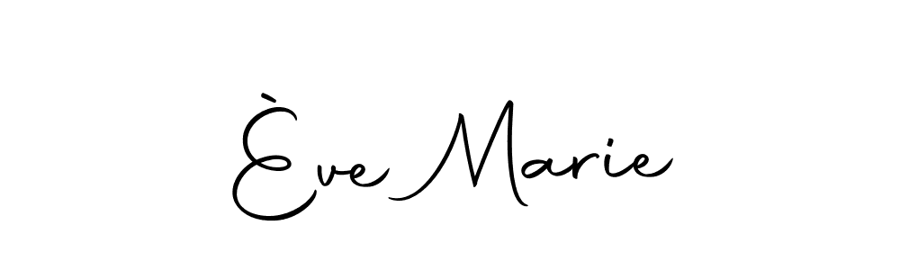 You should practise on your own different ways (Autography-DOLnW) to write your name (Ève Marie) in signature. don't let someone else do it for you. Ève Marie signature style 10 images and pictures png