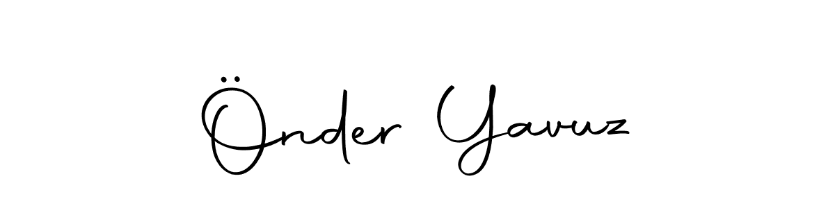 How to make Önder Yavuz name signature. Use Autography-DOLnW style for creating short signs online. This is the latest handwritten sign. Önder Yavuz signature style 10 images and pictures png