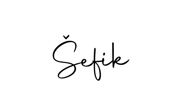 Design your own signature with our free online signature maker. With this signature software, you can create a handwritten (Autography-DOLnW) signature for name Šefik. Šefik signature style 10 images and pictures png