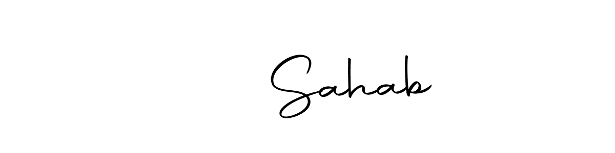 How to make شیخ Sahab name signature. Use Autography-DOLnW style for creating short signs online. This is the latest handwritten sign. شیخ Sahab signature style 10 images and pictures png