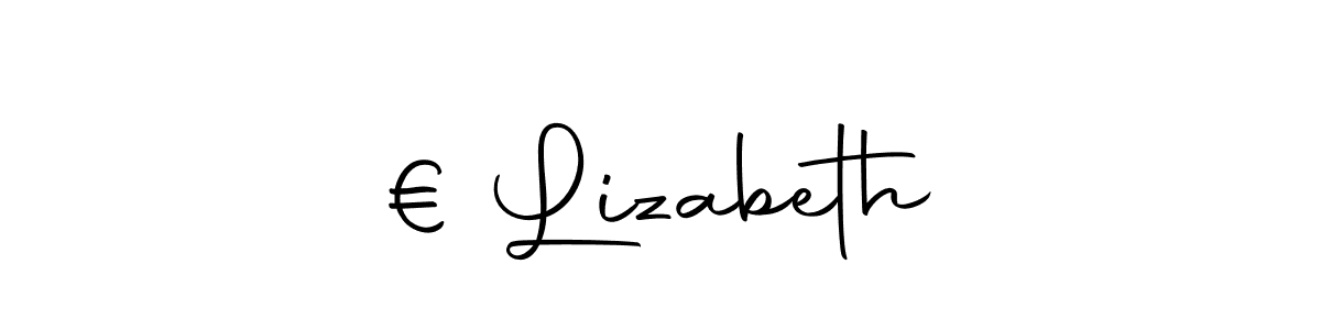 Also we have € Lizabeth name is the best signature style. Create professional handwritten signature collection using Autography-DOLnW autograph style. € Lizabeth signature style 10 images and pictures png