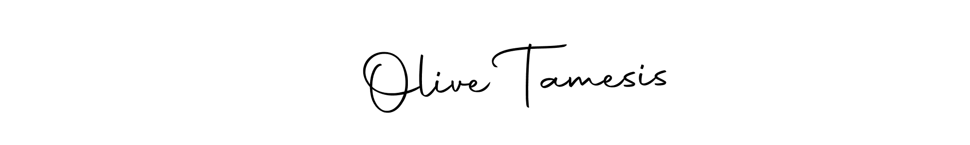 This is the best signature style for the ❤️ Olive Tamesis name. Also you like these signature font (Autography-DOLnW). Mix name signature. ❤️ Olive Tamesis signature style 10 images and pictures png