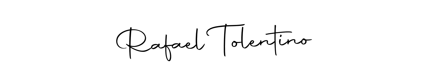 You should practise on your own different ways (Autography-DOLnW) to write your name (  Rafael Tolentino) in signature. don't let someone else do it for you.   Rafael Tolentino signature style 10 images and pictures png