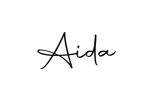 Design your own signature with our free online signature maker. With this signature software, you can create a handwritten (Autography-DOLnW) signature for name  Aida.  Aida signature style 10 images and pictures png