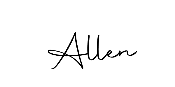Use a signature maker to create a handwritten signature online. With this signature software, you can design (Autography-DOLnW) your own signature for name  Allen.  Allen signature style 10 images and pictures png