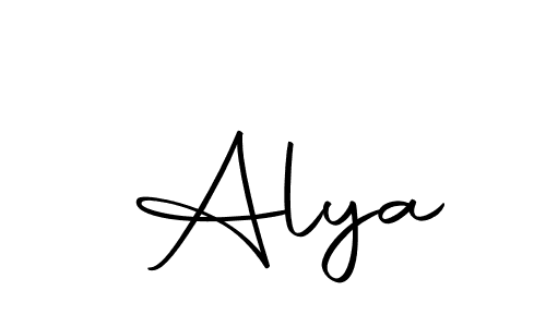 You should practise on your own different ways (Autography-DOLnW) to write your name ( Alya) in signature. don't let someone else do it for you.  Alya signature style 10 images and pictures png
