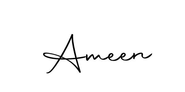 Design your own signature with our free online signature maker. With this signature software, you can create a handwritten (Autography-DOLnW) signature for name  Ameen.  Ameen signature style 10 images and pictures png