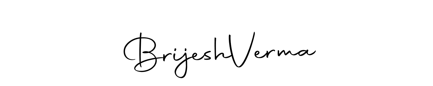 How to make  Brijesh  Verma name signature. Use Autography-DOLnW style for creating short signs online. This is the latest handwritten sign.  Brijesh  Verma signature style 10 images and pictures png