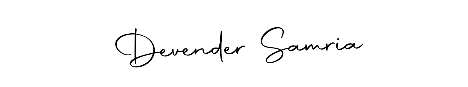 The best way (Autography-DOLnW) to make a short signature is to pick only two or three words in your name. The name  Devender Samria include a total of six letters. For converting this name.  Devender Samria signature style 10 images and pictures png