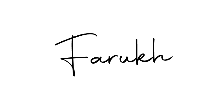 The best way (Autography-DOLnW) to make a short signature is to pick only two or three words in your name. The name  Farukh include a total of six letters. For converting this name.  Farukh signature style 10 images and pictures png