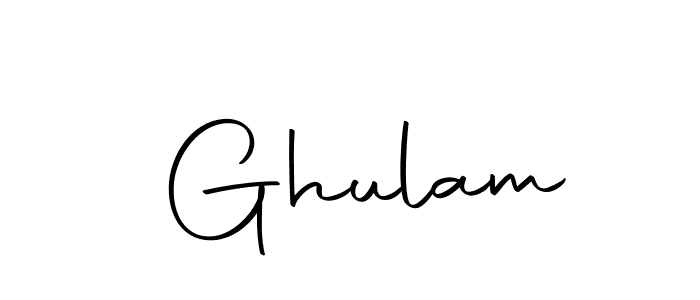 Create a beautiful signature design for name  Ghulam. With this signature (Autography-DOLnW) fonts, you can make a handwritten signature for free.  Ghulam signature style 10 images and pictures png