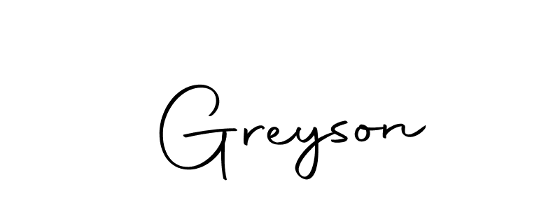 How to make  Greyson name signature. Use Autography-DOLnW style for creating short signs online. This is the latest handwritten sign.  Greyson signature style 10 images and pictures png