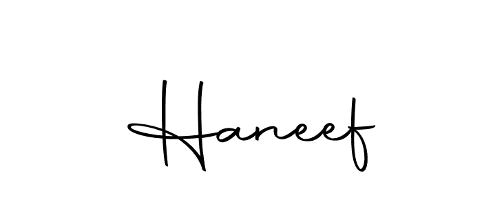 Design your own signature with our free online signature maker. With this signature software, you can create a handwritten (Autography-DOLnW) signature for name  Haneef.  Haneef signature style 10 images and pictures png