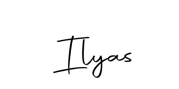 Make a beautiful signature design for name  Ilyas. With this signature (Autography-DOLnW) style, you can create a handwritten signature for free.  Ilyas signature style 10 images and pictures png