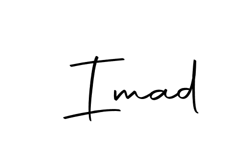 Create a beautiful signature design for name  Imad. With this signature (Autography-DOLnW) fonts, you can make a handwritten signature for free.  Imad signature style 10 images and pictures png