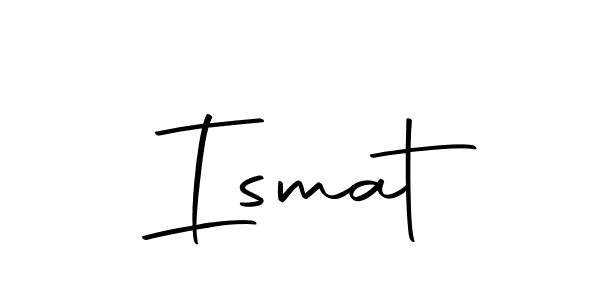 The best way (Autography-DOLnW) to make a short signature is to pick only two or three words in your name. The name  Ismat include a total of six letters. For converting this name.  Ismat signature style 10 images and pictures png