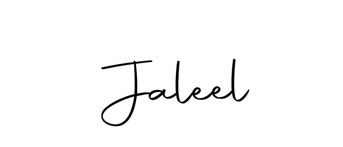 Make a beautiful signature design for name  Jaleel. With this signature (Autography-DOLnW) style, you can create a handwritten signature for free.  Jaleel signature style 10 images and pictures png