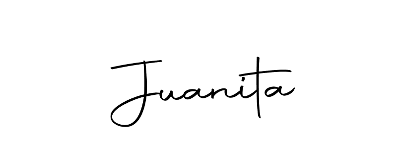 Use a signature maker to create a handwritten signature online. With this signature software, you can design (Autography-DOLnW) your own signature for name  Juanita.  Juanita signature style 10 images and pictures png