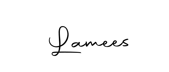 You should practise on your own different ways (Autography-DOLnW) to write your name ( Lamees) in signature. don't let someone else do it for you.  Lamees signature style 10 images and pictures png