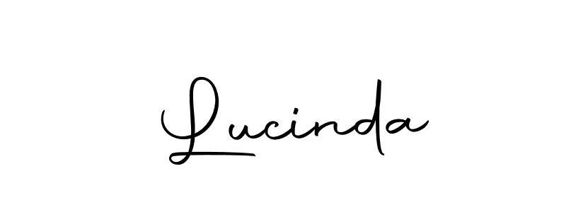 Design your own signature with our free online signature maker. With this signature software, you can create a handwritten (Autography-DOLnW) signature for name  Lucinda.  Lucinda signature style 10 images and pictures png