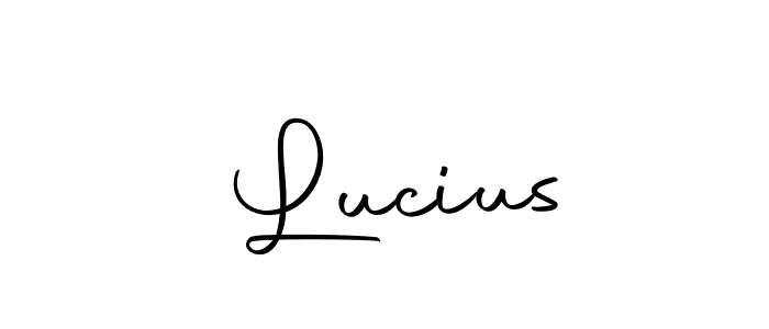 You should practise on your own different ways (Autography-DOLnW) to write your name ( Lucius) in signature. don't let someone else do it for you.  Lucius signature style 10 images and pictures png
