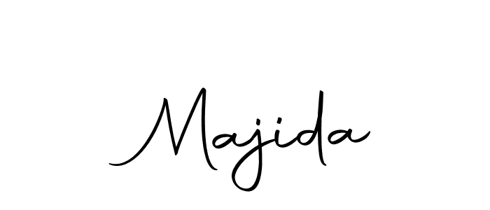 Design your own signature with our free online signature maker. With this signature software, you can create a handwritten (Autography-DOLnW) signature for name  Majida.  Majida signature style 10 images and pictures png