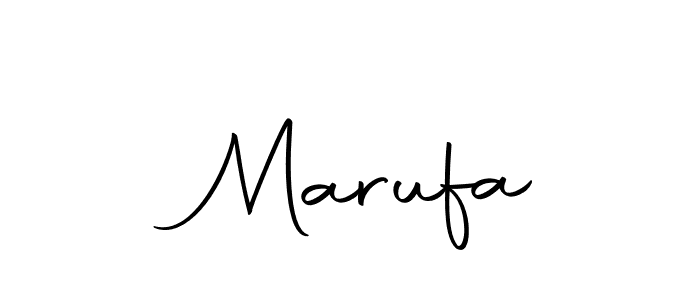 Design your own signature with our free online signature maker. With this signature software, you can create a handwritten (Autography-DOLnW) signature for name  Marufa.  Marufa signature style 10 images and pictures png