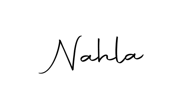 if you are searching for the best signature style for your name  Nahla. so please give up your signature search. here we have designed multiple signature styles  using Autography-DOLnW.  Nahla signature style 10 images and pictures png