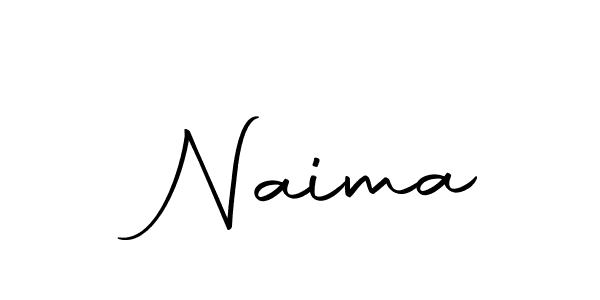 Design your own signature with our free online signature maker. With this signature software, you can create a handwritten (Autography-DOLnW) signature for name  Naima.  Naima signature style 10 images and pictures png