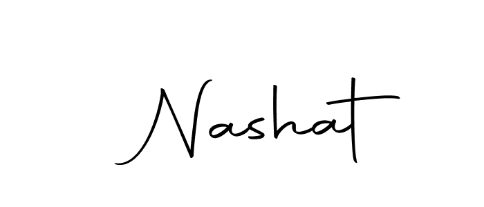 The best way (Autography-DOLnW) to make a short signature is to pick only two or three words in your name. The name  Nashat include a total of six letters. For converting this name.  Nashat signature style 10 images and pictures png